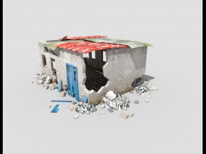 destroyed building Modèle 3D