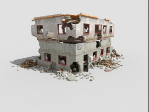destroyed building 3D Model