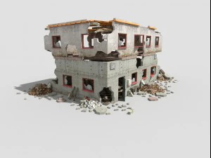 destroyed building 3D Model