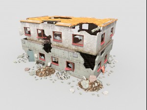 destroyed building 3D Model