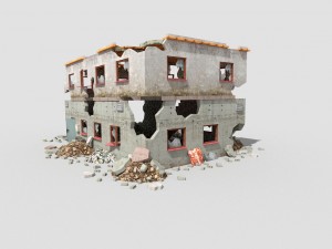 destroyed building 3D Model