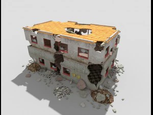 destroyed building 3D Model