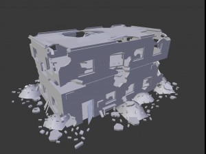destroyed building 3D Model