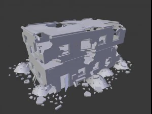 destroyed building 3D Model
