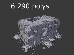 destroyed building 3D Model