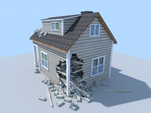 damaged house Modello 3D