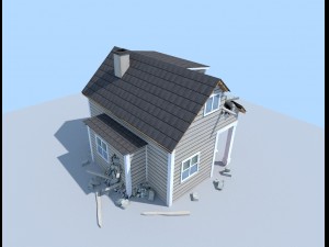 damaged house Modello 3D
