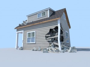 damaged house Modello 3D