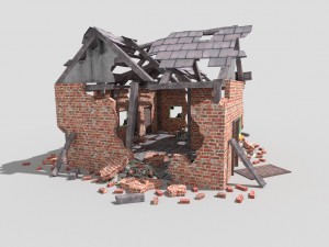destroyed house 3D Модель