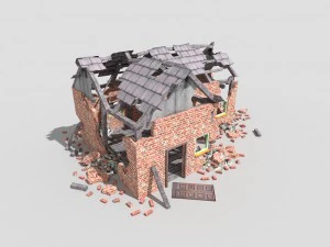 नष्ट हो गया घर 3D मॉडल