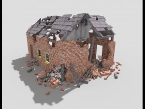 नष्ट हो गया घर 3D मॉडल