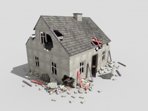 damaged house 3D Модель