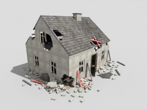 damaged house 3D Model