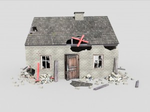 damaged house 3Dモデル