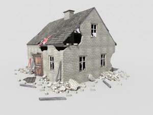 damaged house 3D Model