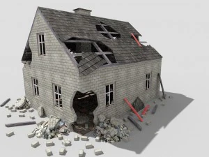 damaged house 3D Model