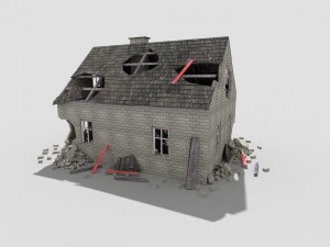 damaged house 3Dモデル