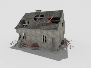 damaged house 3D Model