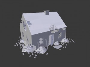 damaged house 3Dモデル