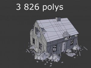 damaged house 3Dモデル