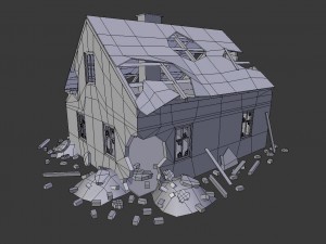 damaged house 3Dモデル