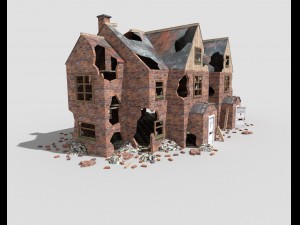 damaged house Modelo 3D