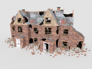 damaged house Modelo 3D