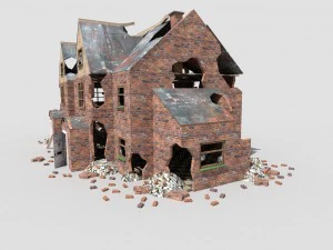 damaged house 3D Model