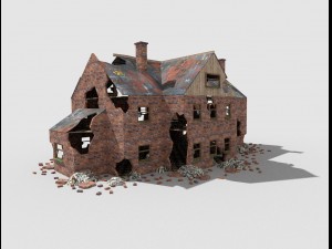 damaged house Modelo 3D