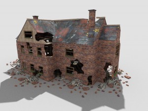 damaged house Modelo 3D