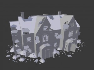 damaged house Modelo 3D