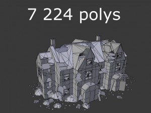 damaged house Modelo 3D