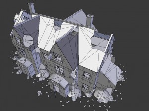 damaged house Modelo 3D
