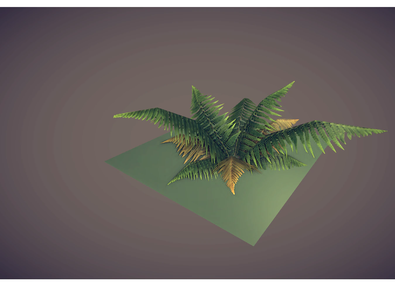 helecho de baja poli Modelo 3D .c4d .max .obj .3ds .fbx .stl .blend 