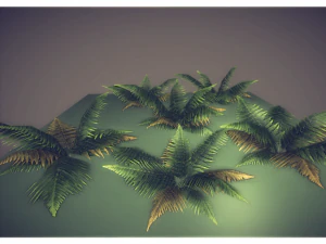 helecho de baja poli Modelo 3D