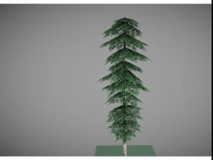 низкополигональная сосна 3D Модель
