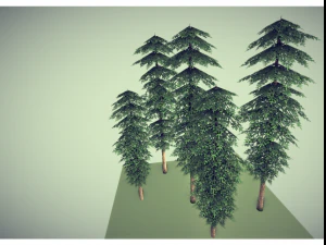 low poly pine tree 3D Model