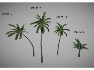 low poly jungle plants pack 3D Model