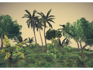 low poly jungle plants pack 3D Model