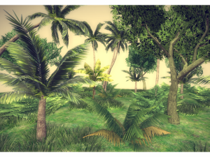 low poly jungle plants pack 3D Model