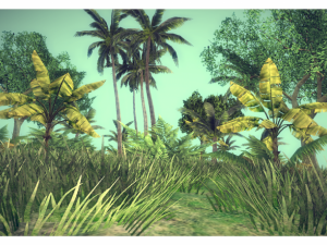 low poly jungle plants pack 3D Model
