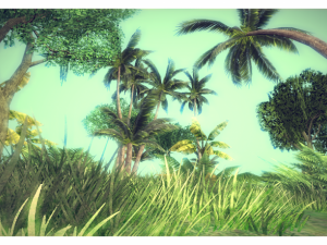 low poly jungle plants pack 3D Model