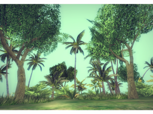 low poly jungle plants pack 3D Model
