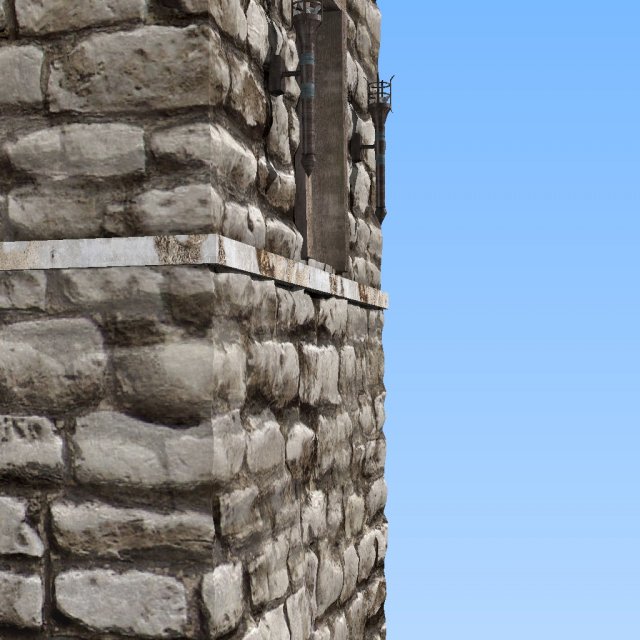 medieval tower Model 3D .c4d .max .obj .3ds .fbx .stl .blend 
