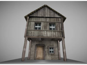 low poly medieval house 3D Model