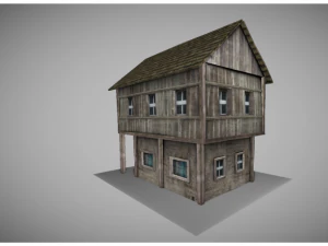 low poly medieval house 3D Model