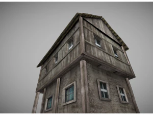 low poly medieval house 3D Model