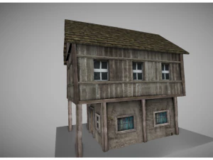 low poly medieval house 3D Model