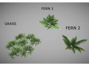 low poly jungle pack 3D Model