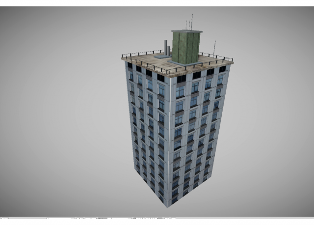 low poly city building 3D Model .c4d .max .obj .3ds .fbx .stl .blend 